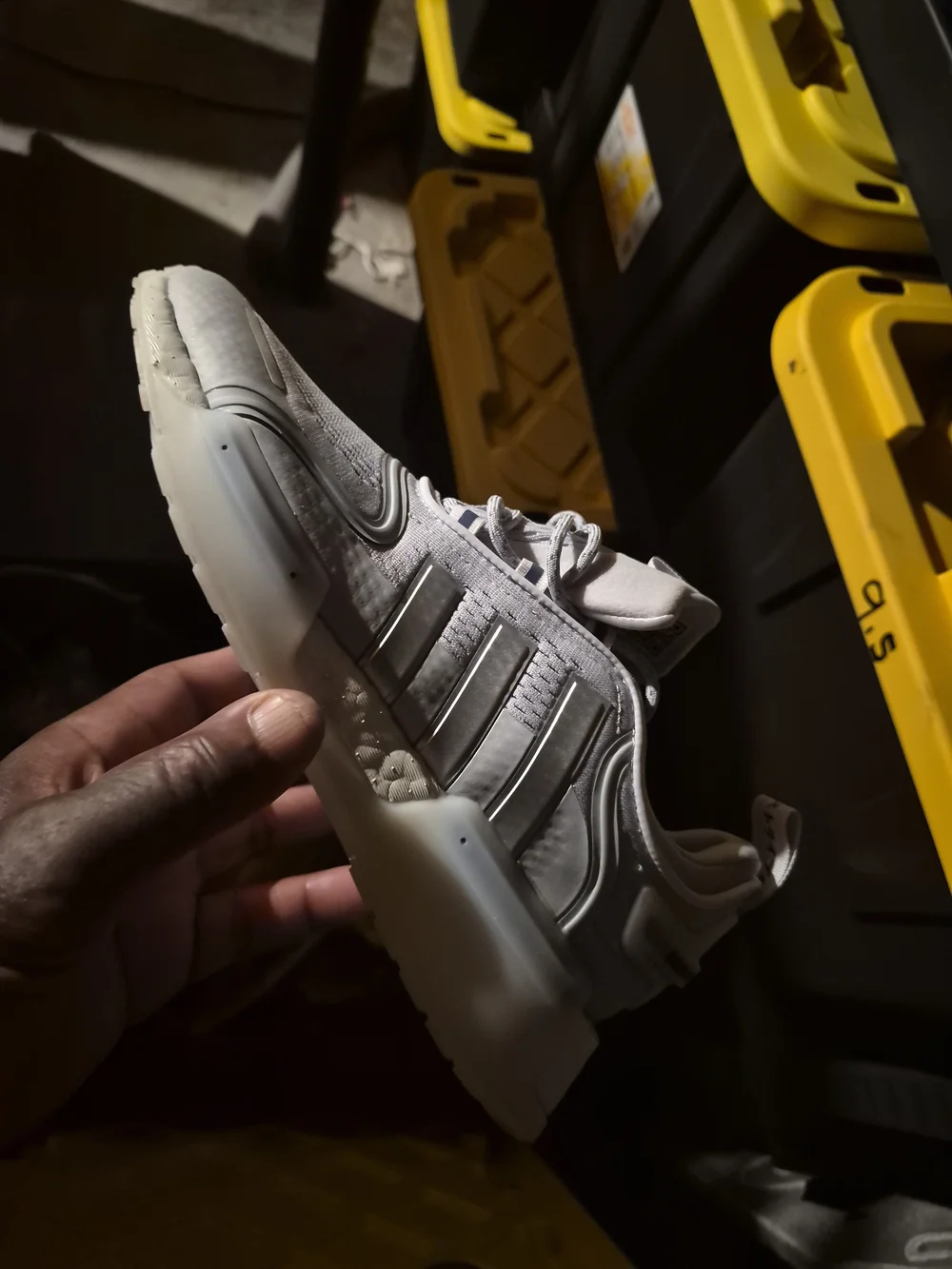 adidas Men's Gray and White Sneakers